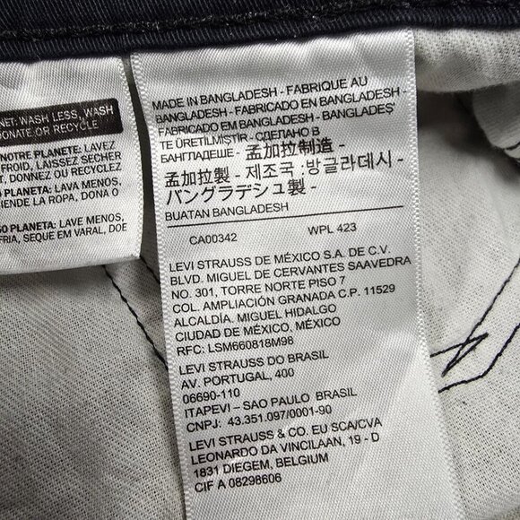 Levis 541 Jeans Men 38x30 (Fits 38x28) Black Athletic Taper Fit All Seasons Tech - Picture 4 of 12